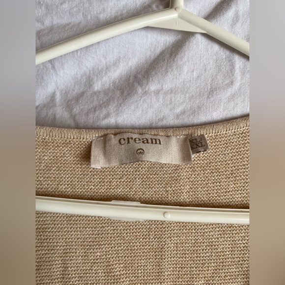 PLUS size cream top XL/XXL short sleeve - Picture 4 of 5